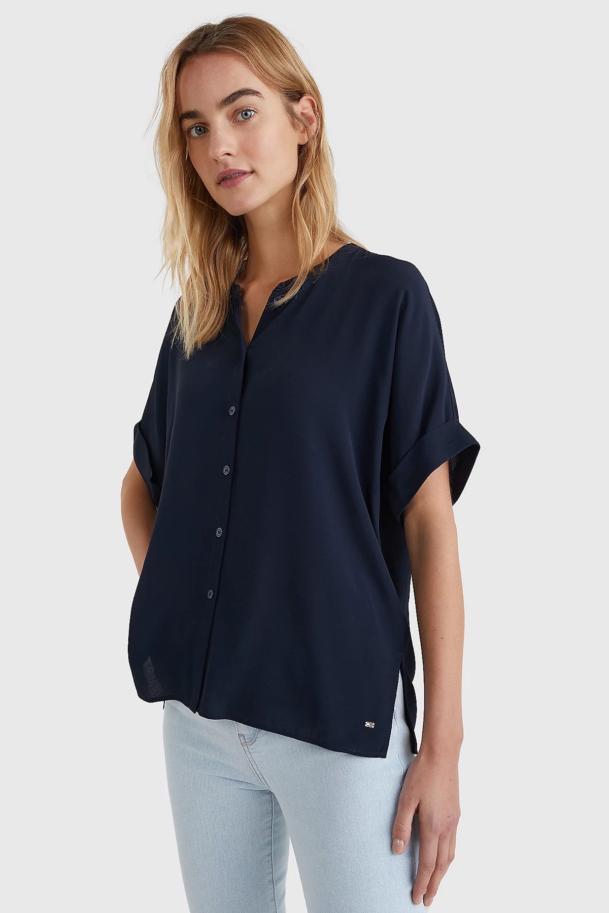 TOMMY HILFIGER BLUSA RELAXED FIT BLU 33463