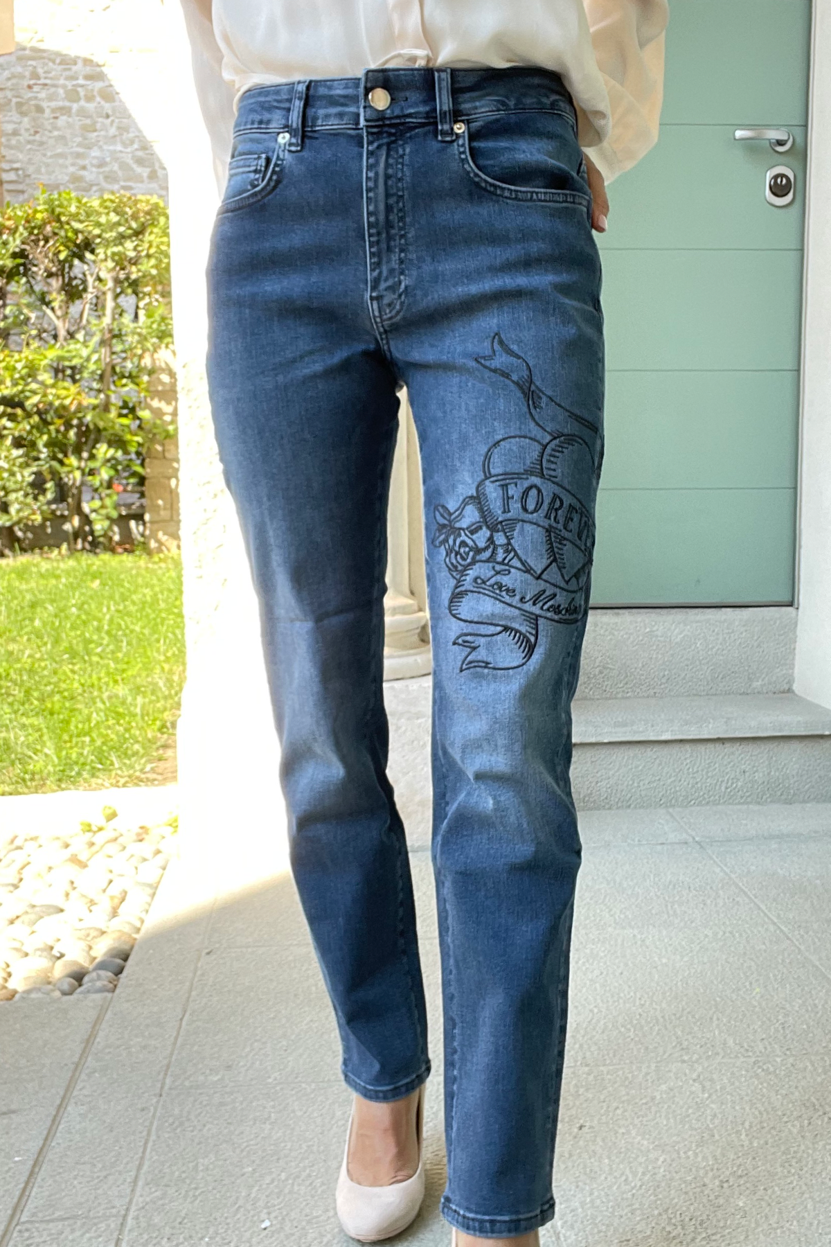 LOVE MOSCHINO jeans STAMPA NERA WQ454
