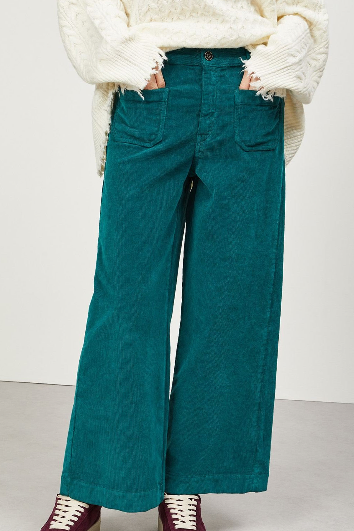 E8 OTTOD’AME JEANS CROPPED FRENCH VERDE 9150