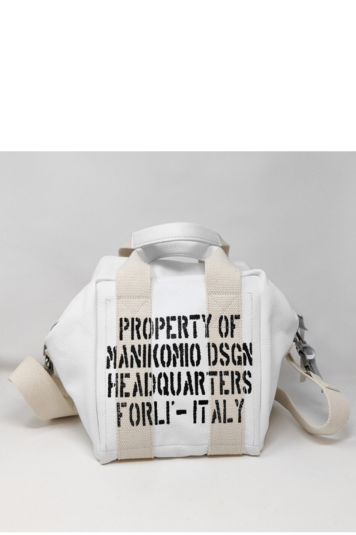 Manikomio DSGN borsa Aviator’s Kit bag lady 24 bianco