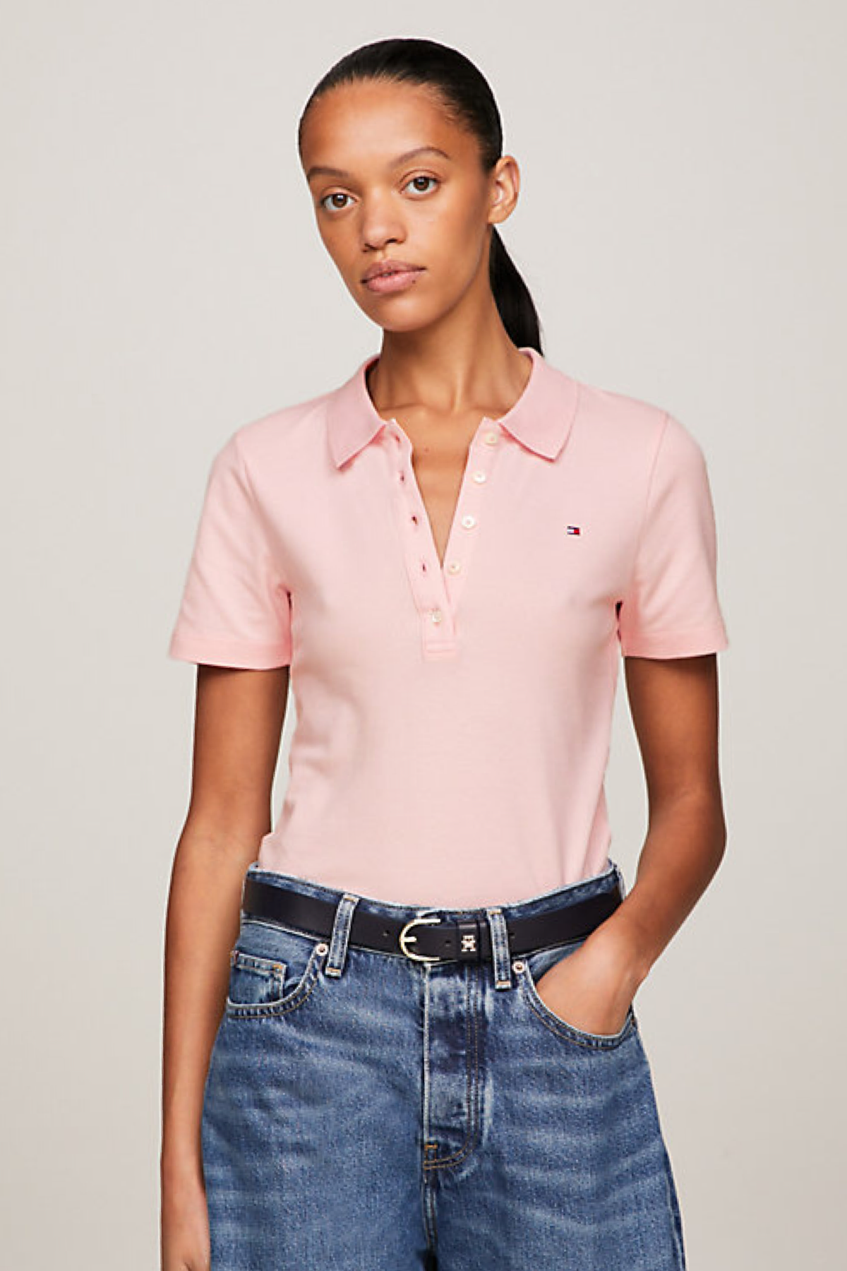 Tommy Hilfiger polo 1985 collection slim fit pink