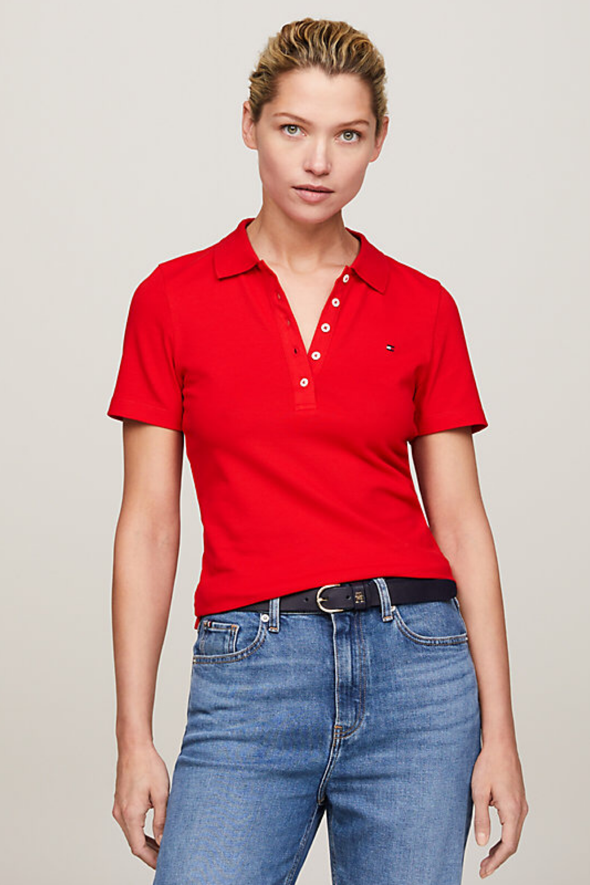 Tommy Hilfiger polo 1985 collection slim fit red
