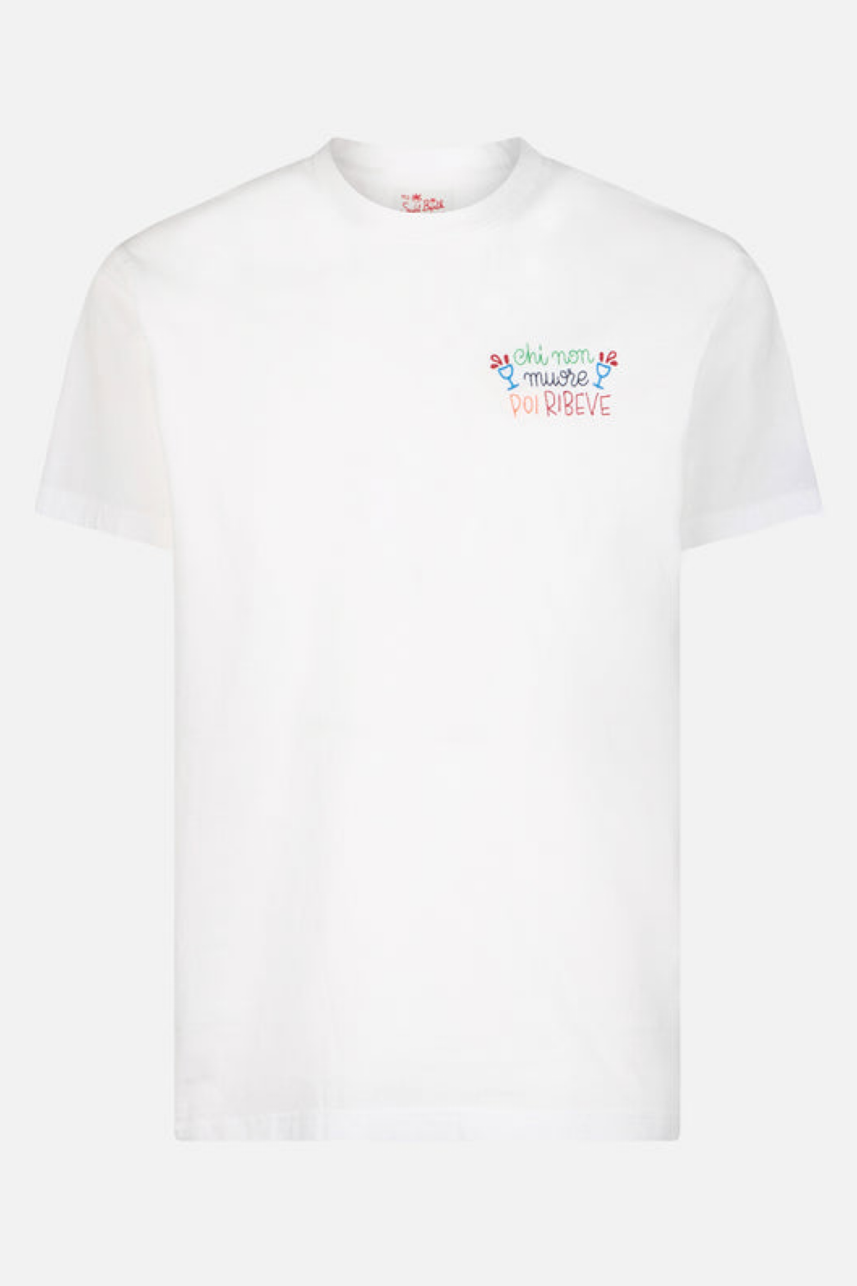 Mc2 Saint Barth t-shirt con ricamo Chi non muore poi ribeve