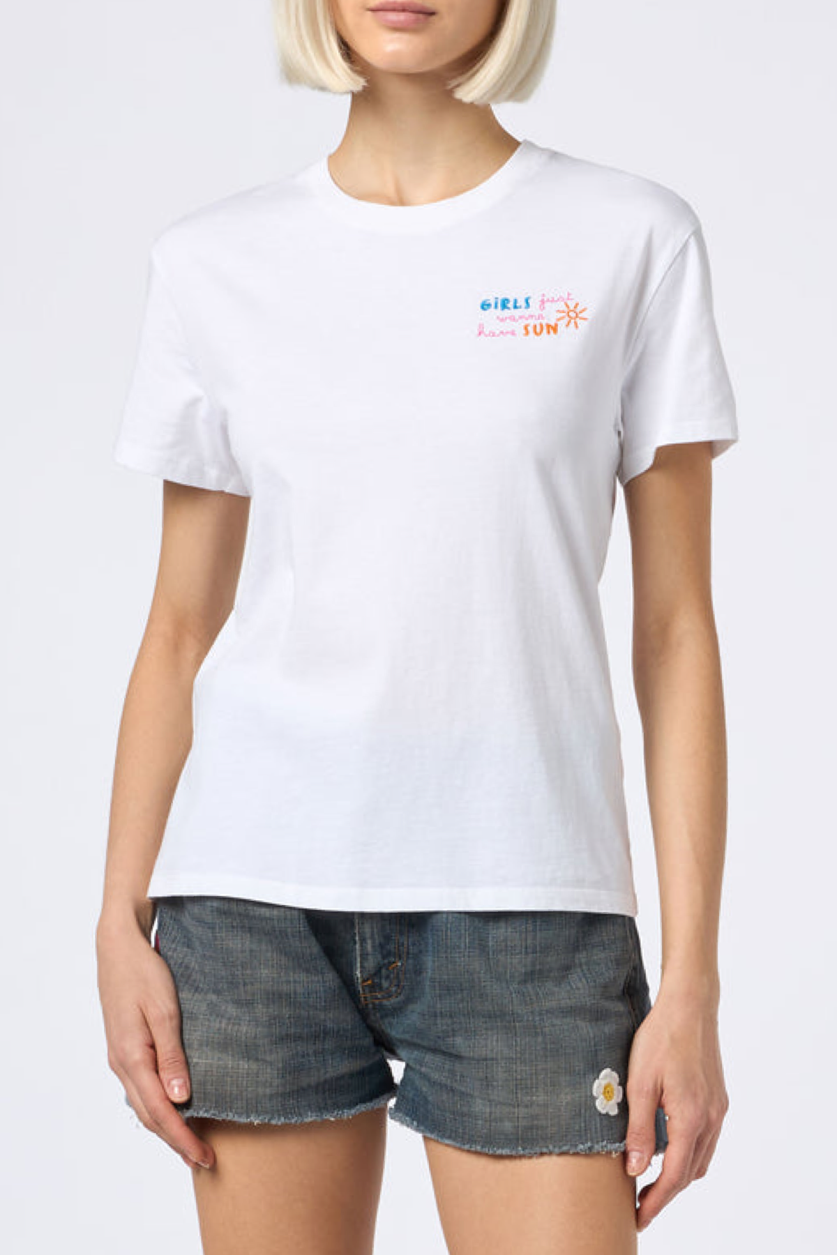 B Mc2 saint barth t-shirt Emilie con ricamo Girls just wish have Sun